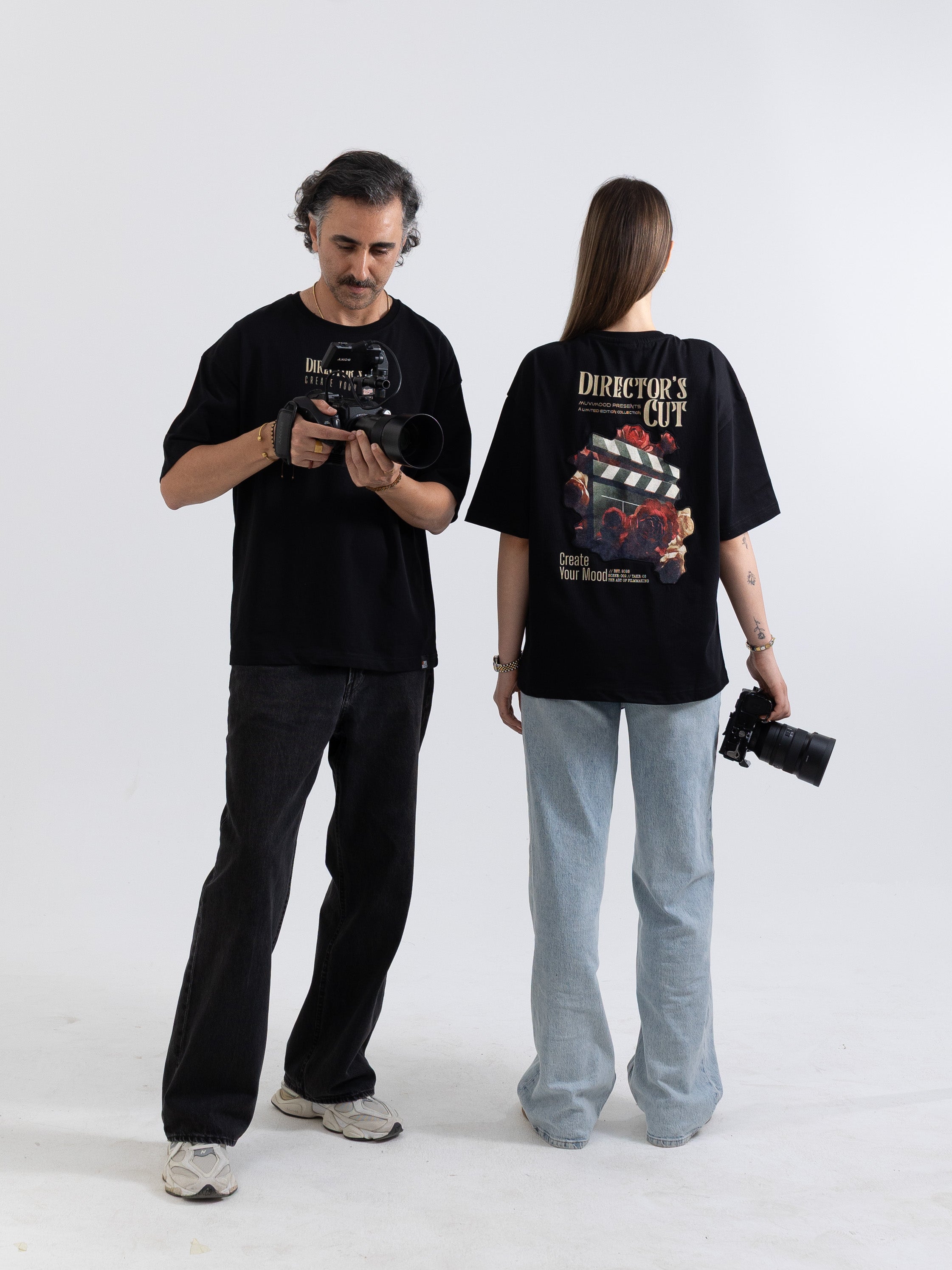 Director’s Cut Siyah Oversize Patch Tasarım Tişört