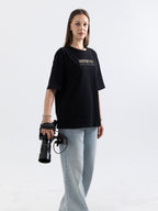 Director’s Cut Siyah Oversize Patch Tasarım Tişört
