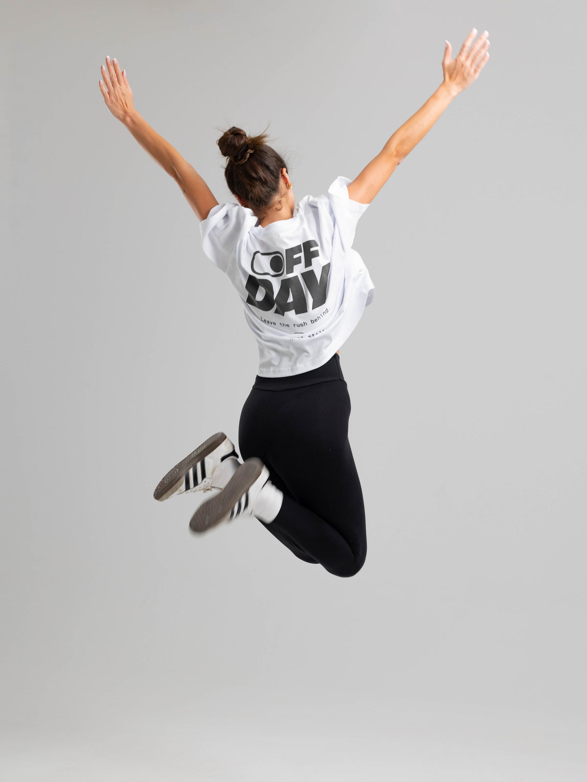 Off Day Beyaz Oversize Baskılı Tişört