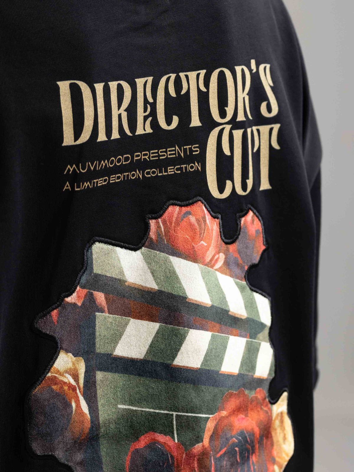 Director’s Cut Siyah Oversize Patch Tasarım Tişört
