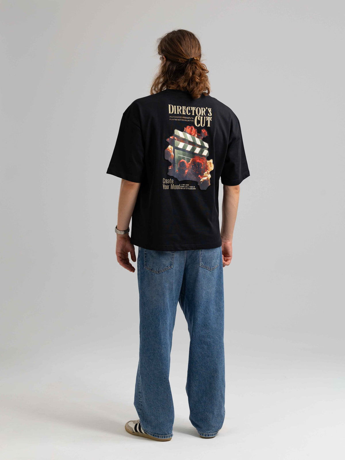 Director’s Cut Siyah Oversize Patch Tasarım Tişört