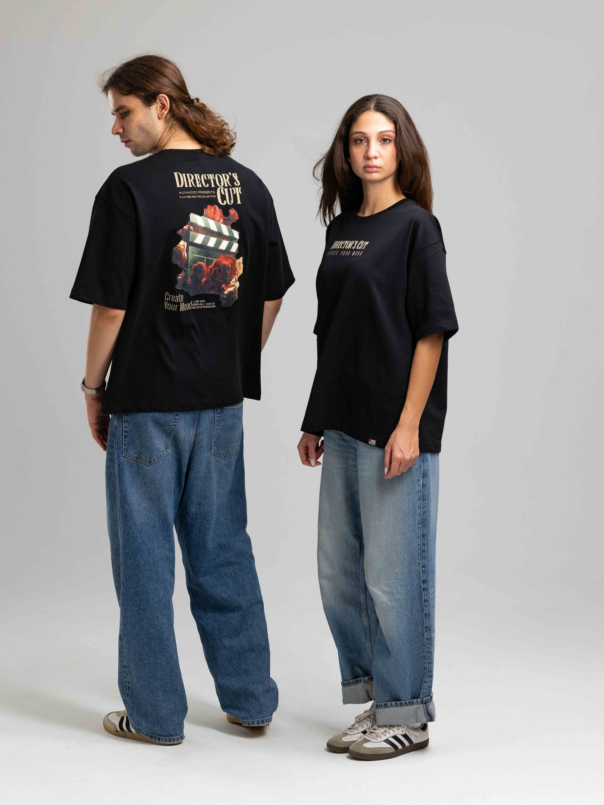 Director’s Cut Siyah Oversize Patch Tasarım Tişört