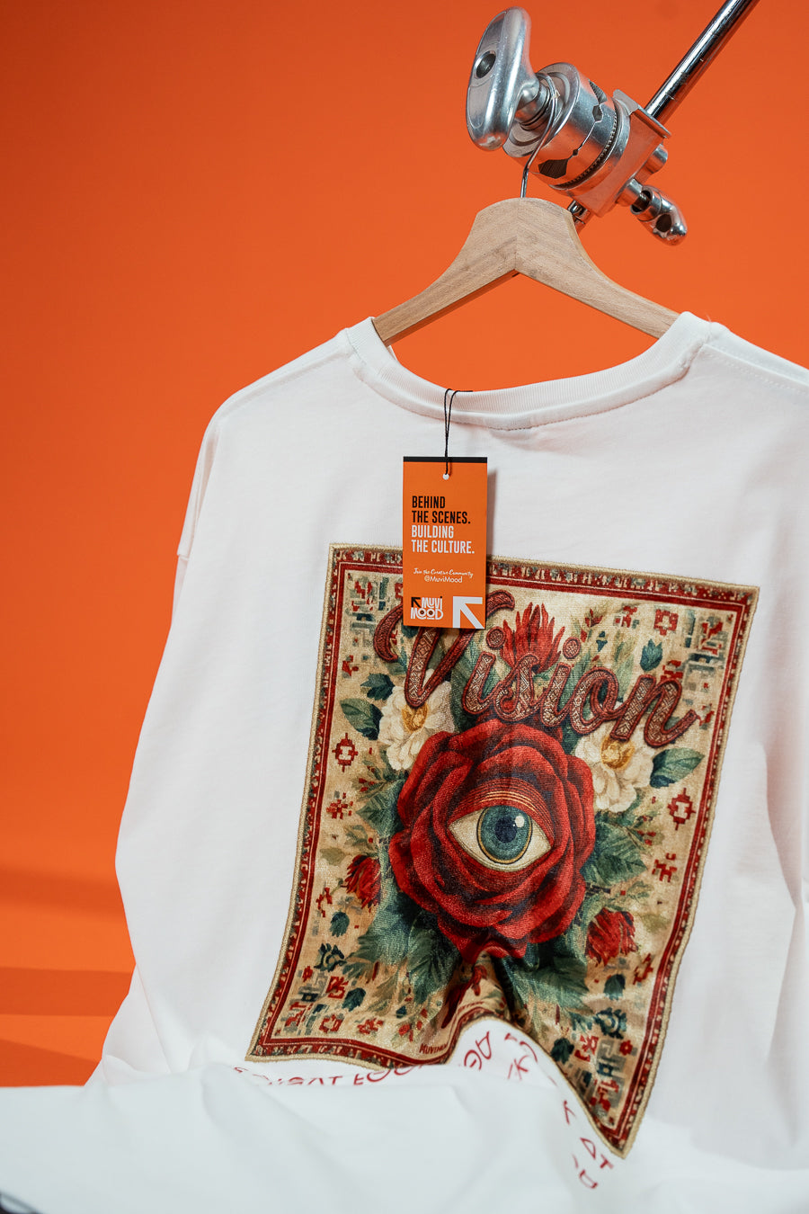 Vision Beyaz Oversize Patch Tasarım Tişört