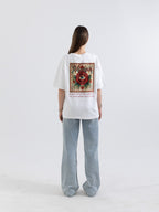 Vision Beyaz Oversize Patch Tasarım Tişört