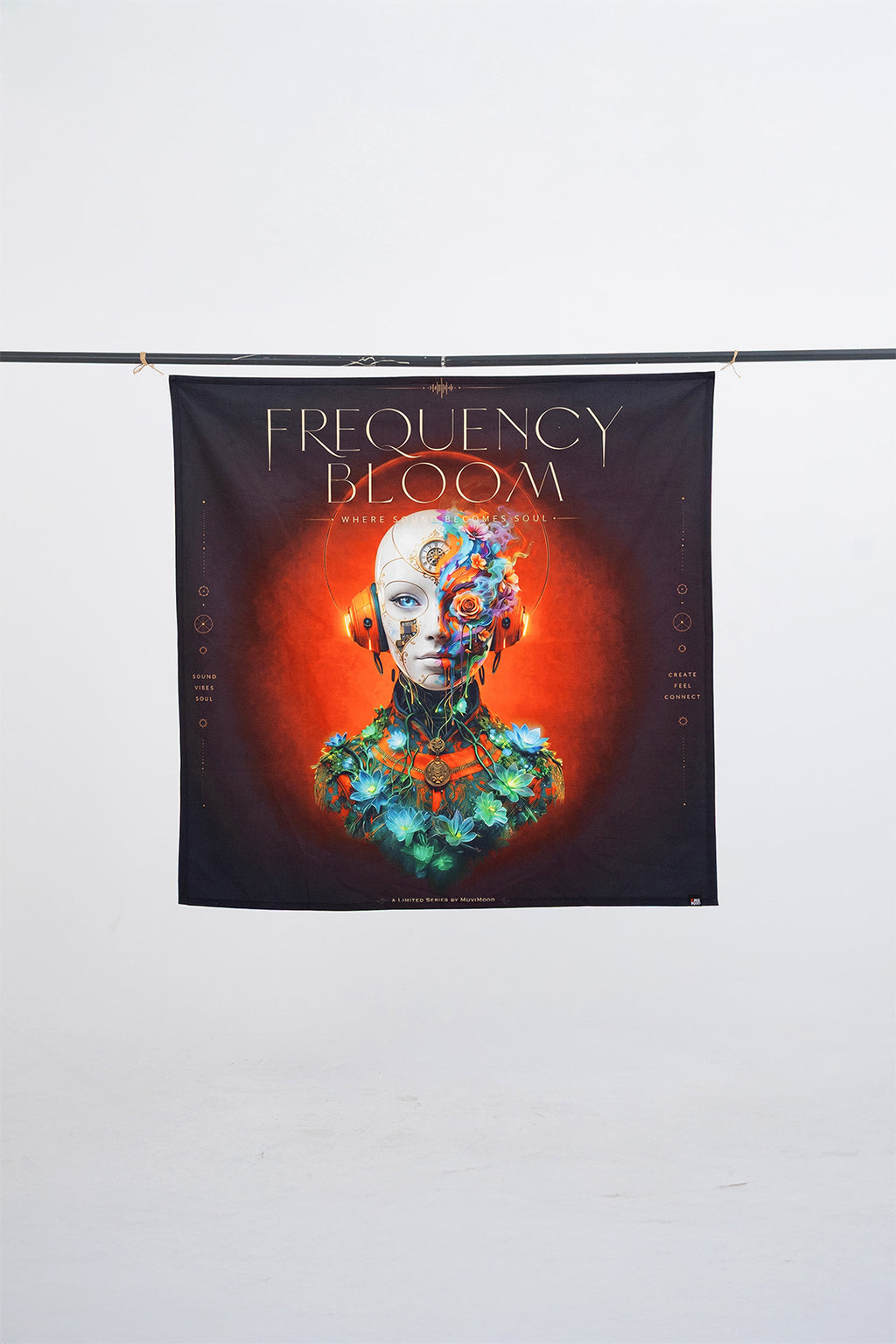Frequency Bloom DJ Duvar Örtüsü ve Backdrop | MuviMood
