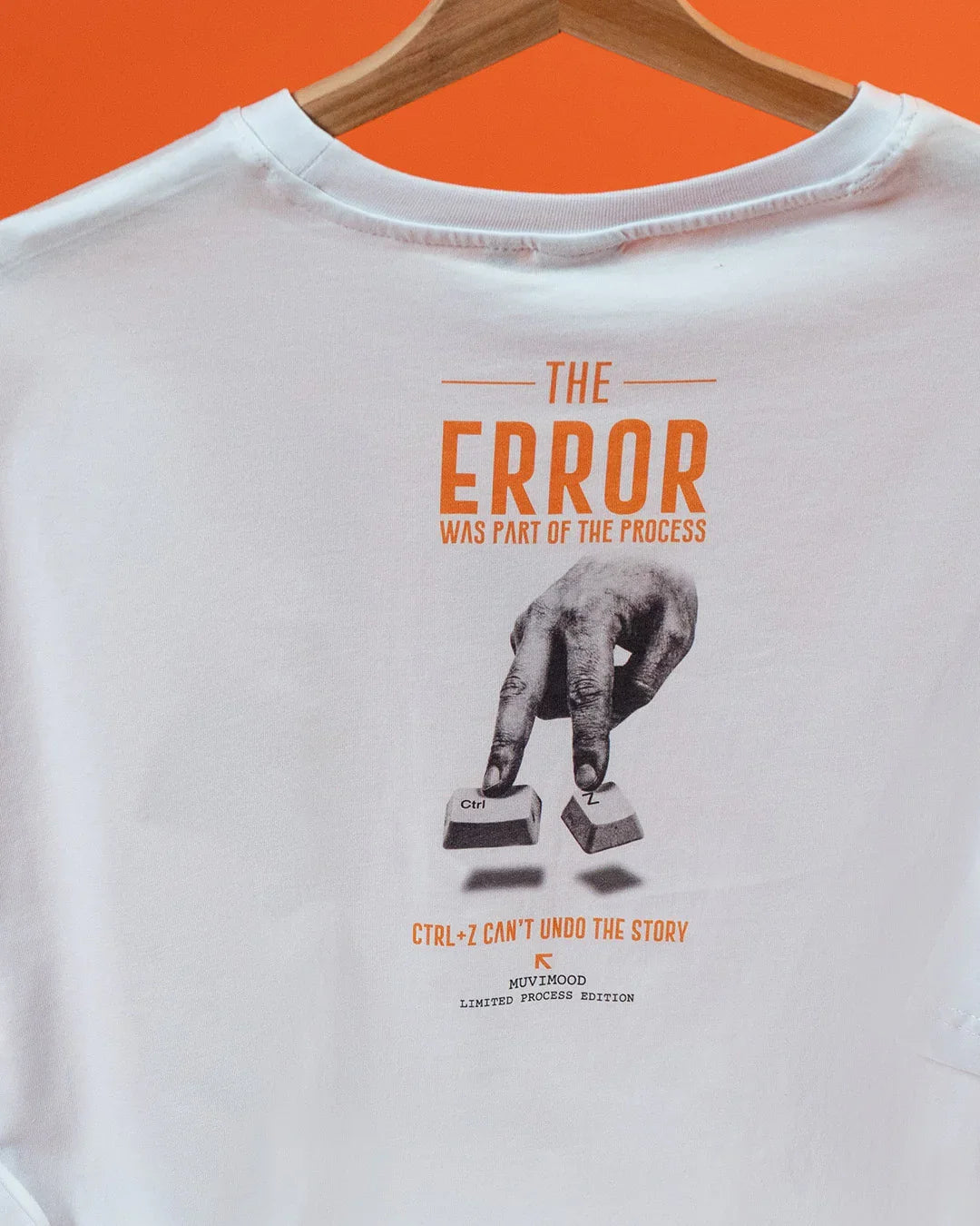 CTRL+Z Beyaz Baskılı Oversize Tişört