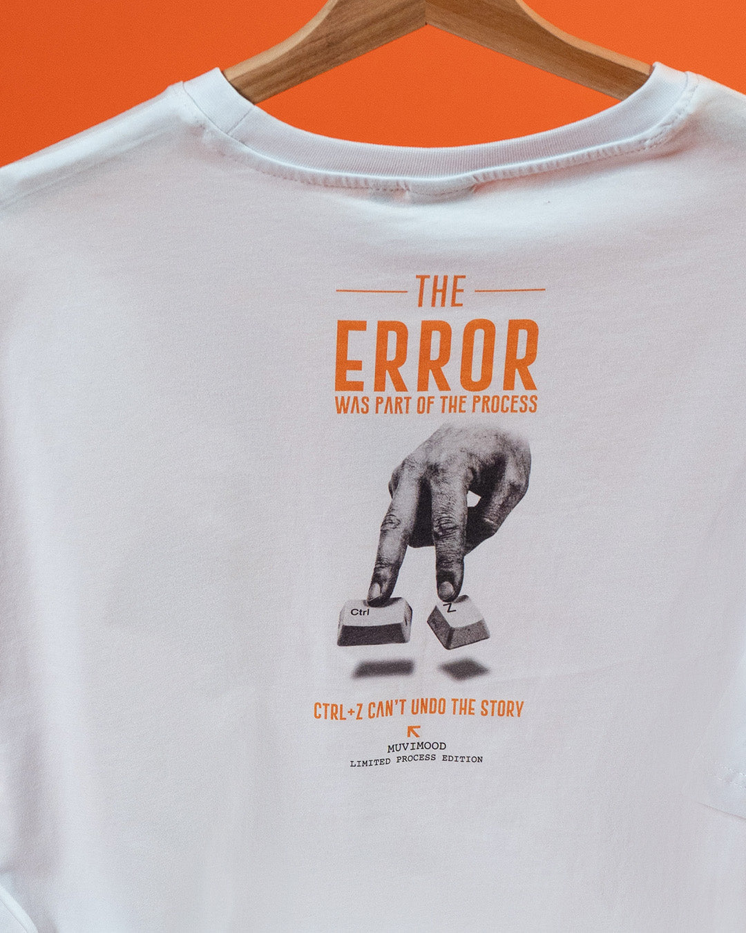 CTRL+Z Beyaz Baskılı Oversize Tişört