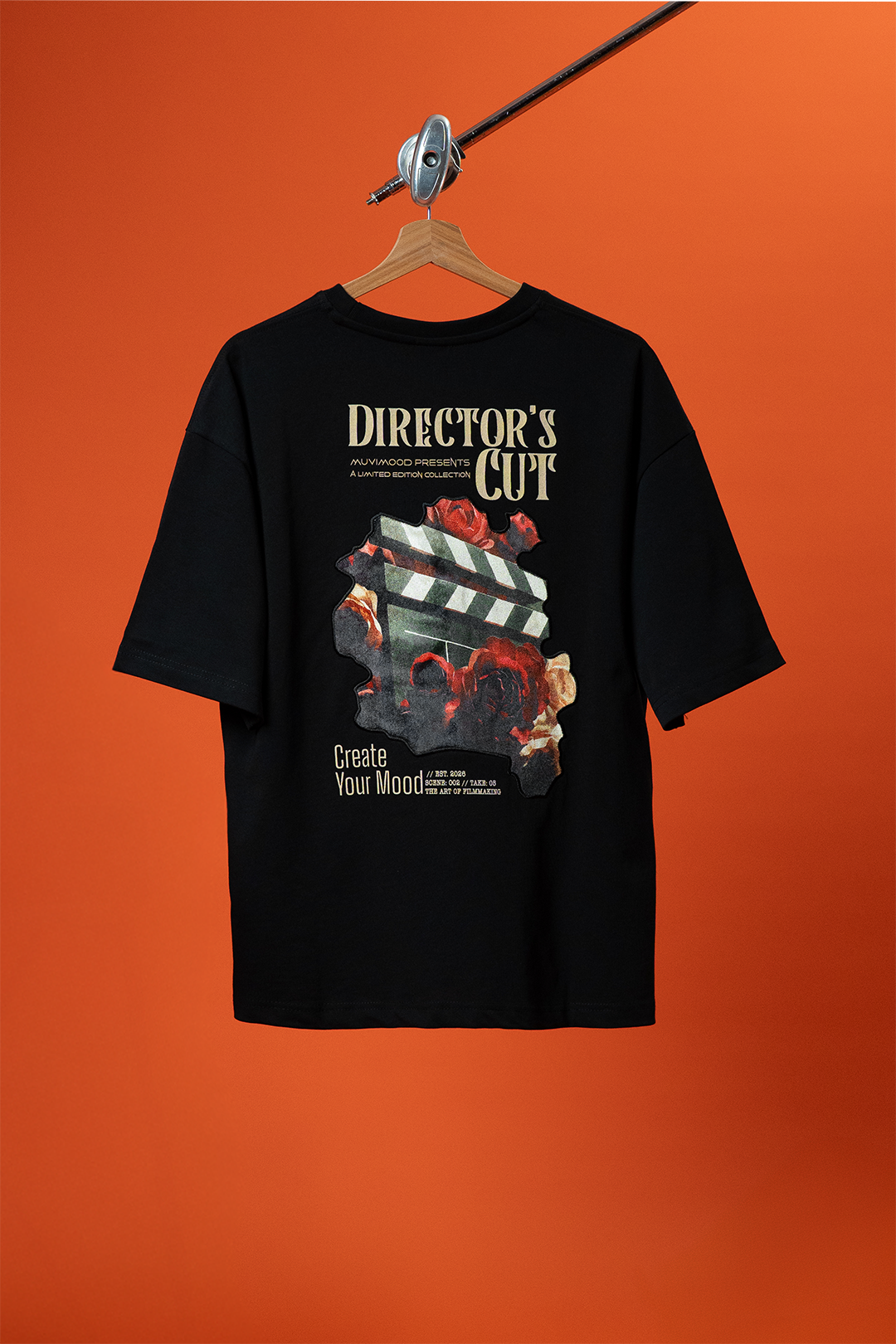 Director’s Cut Siyah Oversize Patch Tasarım Tişört
